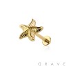 STARFISH TOP THREADLESS (PUSH IN) 316L SURGICAL STEEL LABRET SET